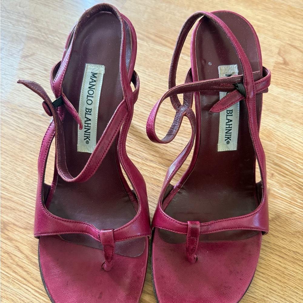 Manolo Blahnik Women's Red Sandals